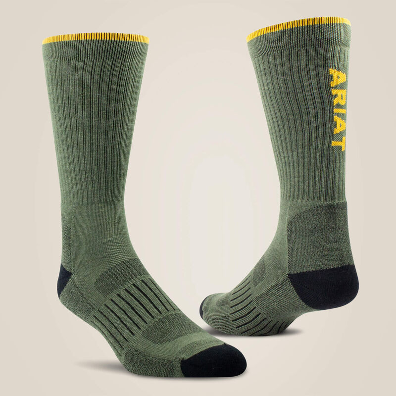 Men's Ariat High Performance Tek Work Sock 2 Pair Pack - 10038273