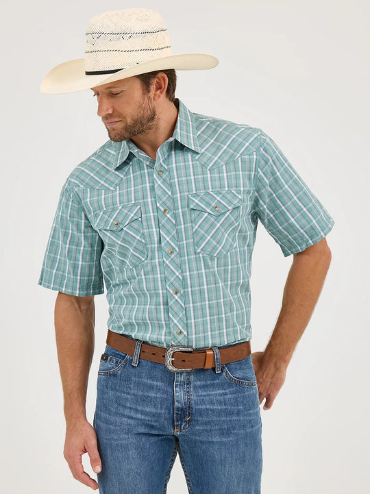 Men's Wrangler 20X® Competition Advanced Comfort Short Sleeve Western Snap Shirt - 112359574