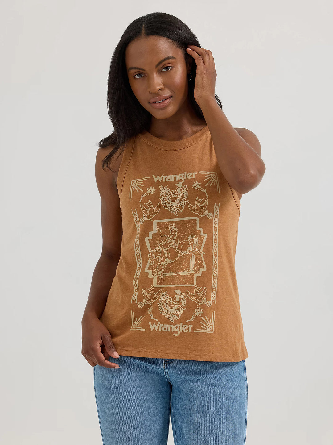 Ladies Wrangler Western Graphic Goddess Tank - 112361954 - FINAL SALE