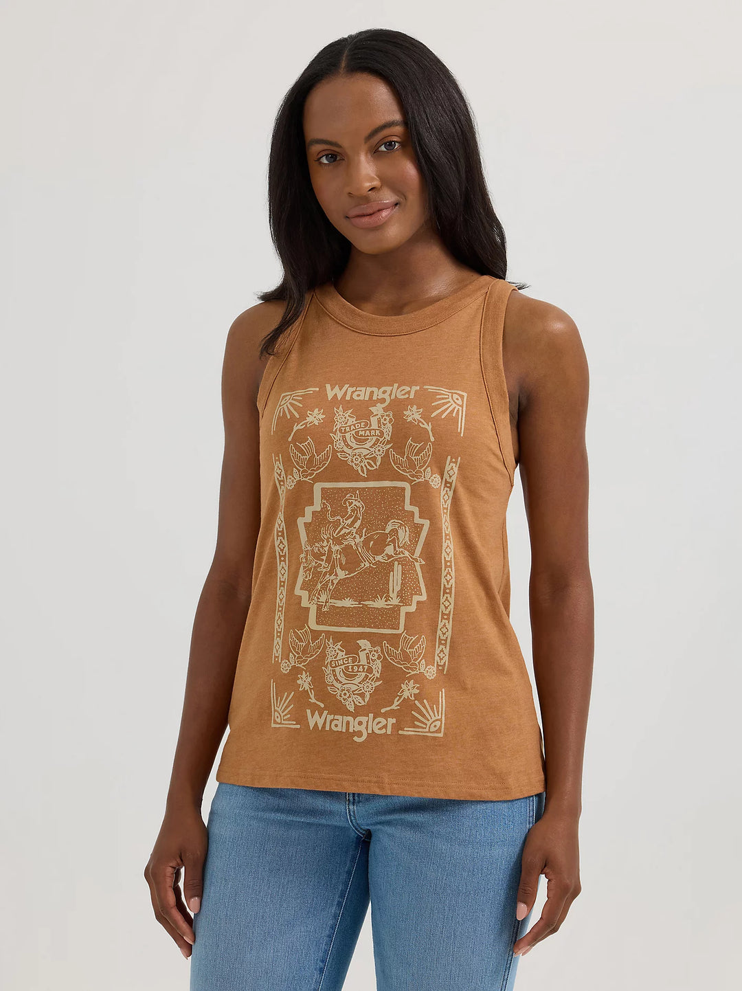 Ladies Wrangler Western Graphic Goddess Tank - 112361954 - FINAL SALE