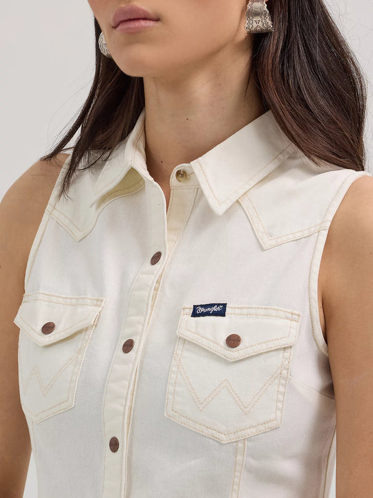 Ladies Wrangler Western Snap Shift Dress - 112364413