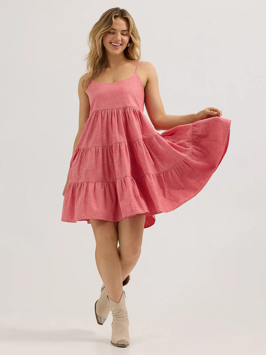Ladies Wrangler Strappy Tiered Dress - 112365032
