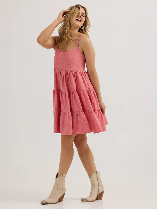 Ladies Wrangler Strappy Tiered Dress - 112365032