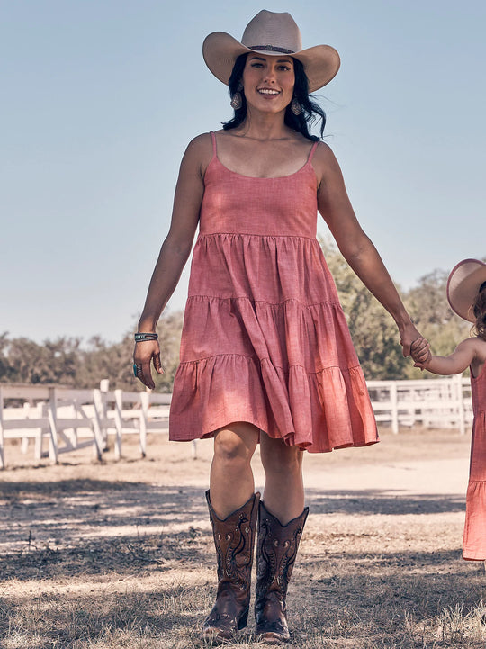 Ladies Wrangler Strappy Tiered Dress - 112365032