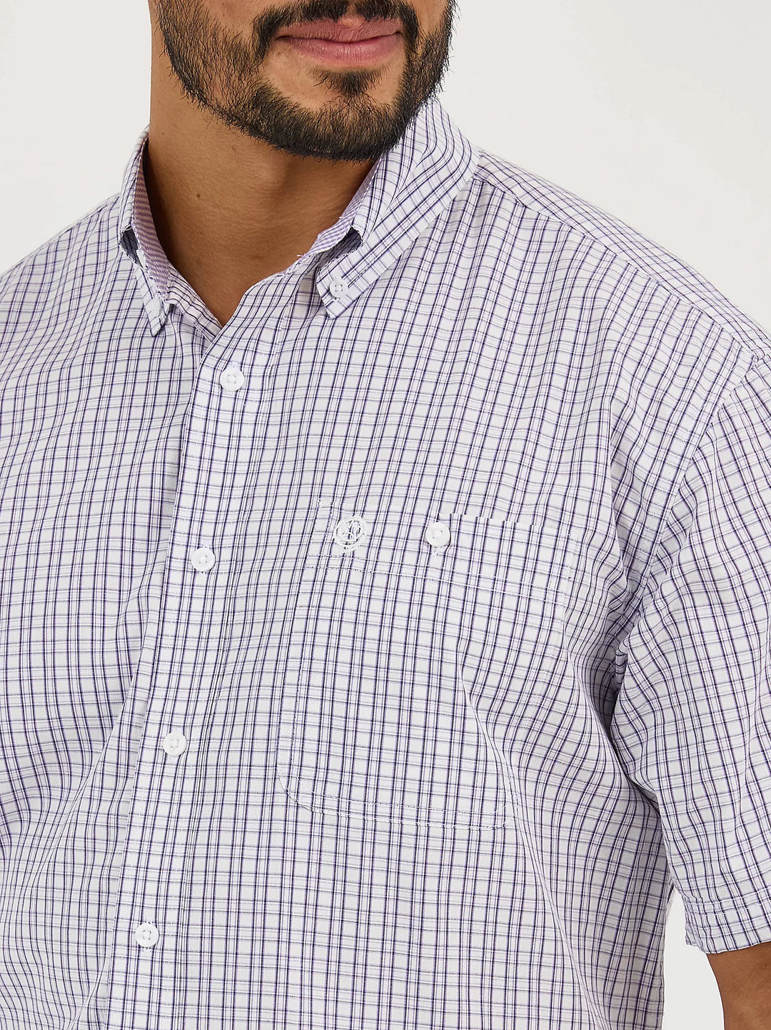 Men's Wrangler® George Strait™ Short Sleeve One Pocket Button Down Shirt - 112365411