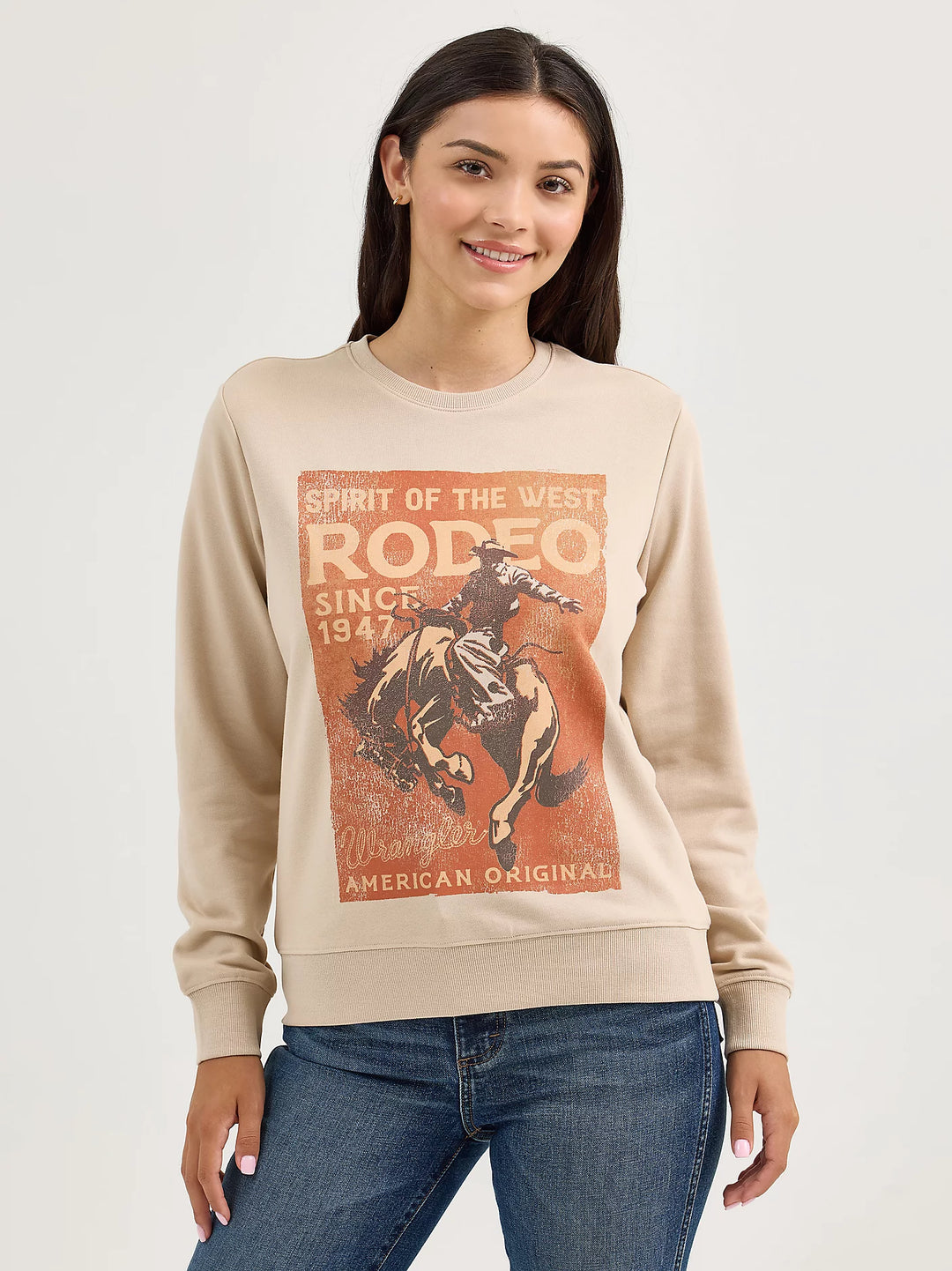 Ladies Wrangler Graphic Crew Sweatshirt - 112365763