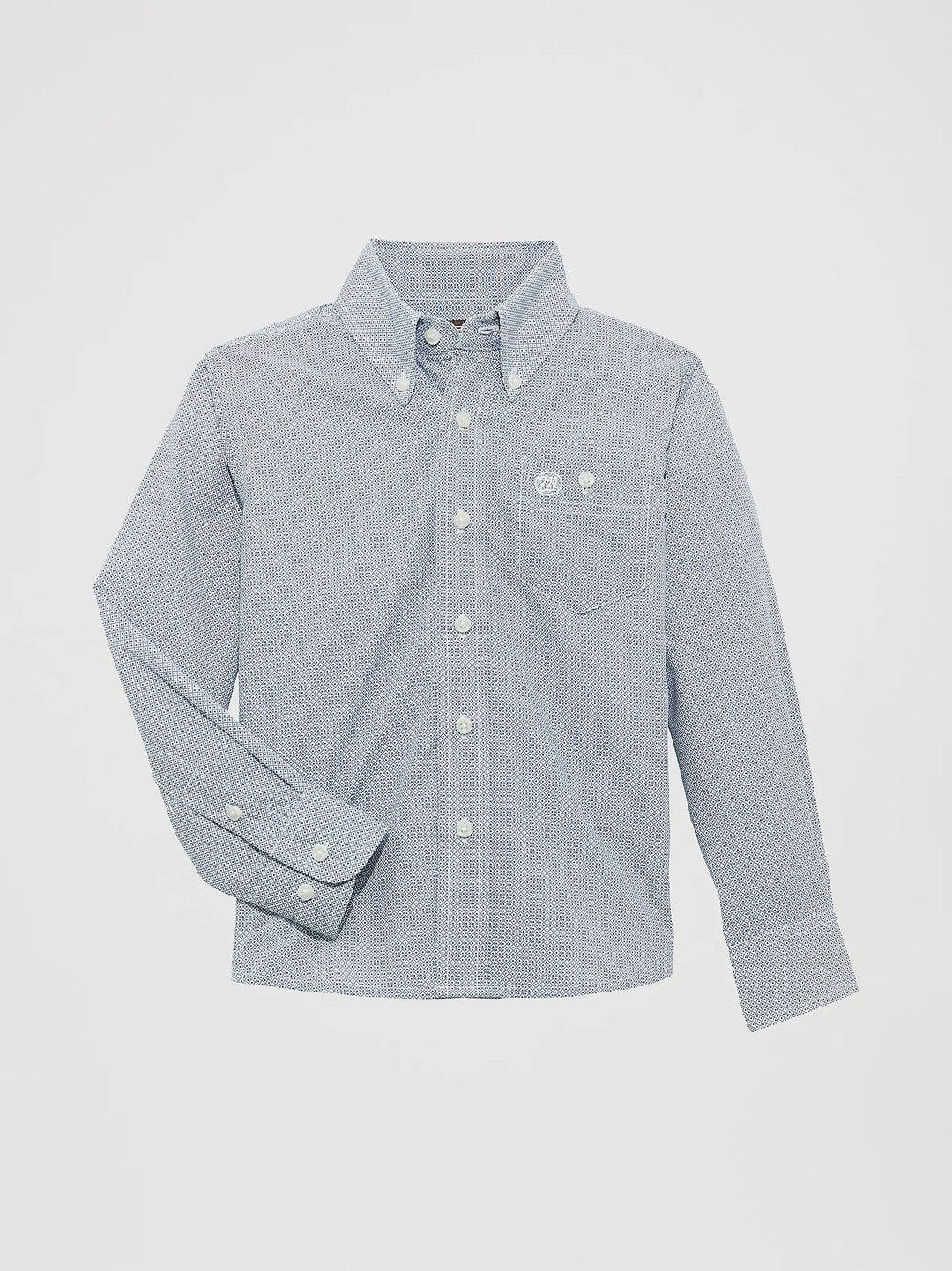 Boy's Wrangler Classic Button-Down Print Shirt - 112365891