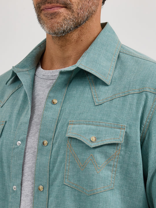 Men's Wrangler Retro® Premium Long Sleeve Shirt - 112368218