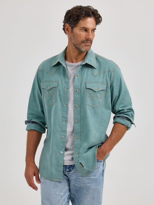 Men's Wrangler Retro® Premium Long Sleeve Shirt - 112368218