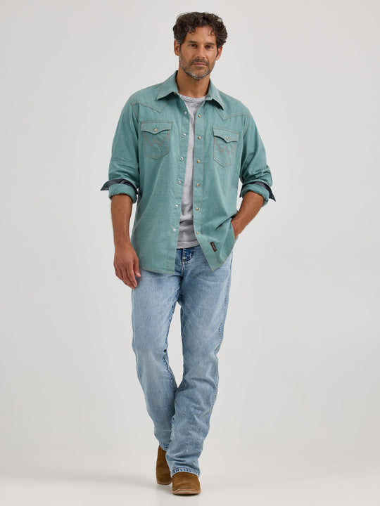 Men's Wrangler Retro® Premium Long Sleeve Shirt - 112368218