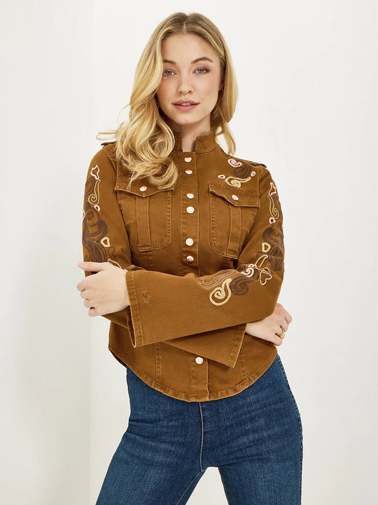 Ladies Wrangler X Lainey Wilson Embroidered Utility Jacket - 112368237