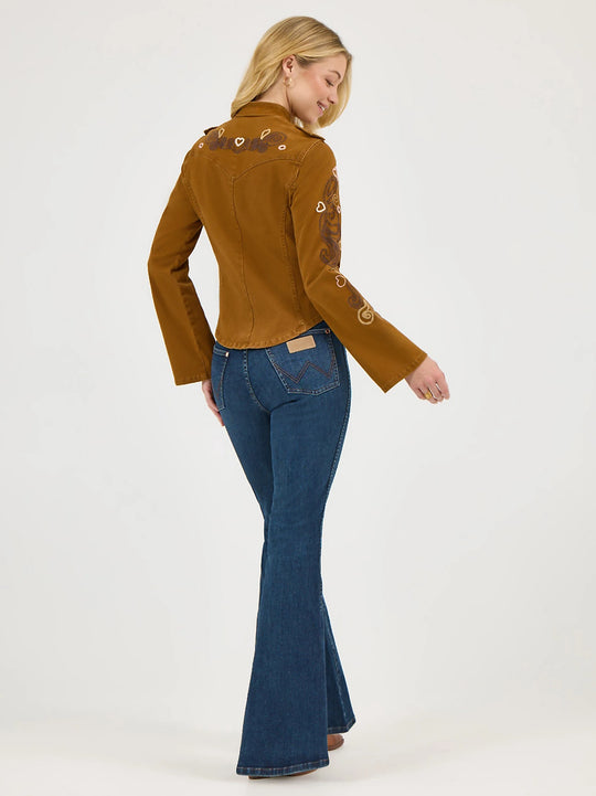 Ladies Wrangler X Lainey Wilson Embroidered Utility Jacket - 112368237