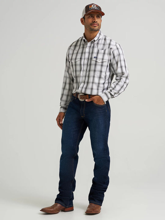 Men's Wrangler Performance Snap Long Sleeve Plaid Shirt - 112368291