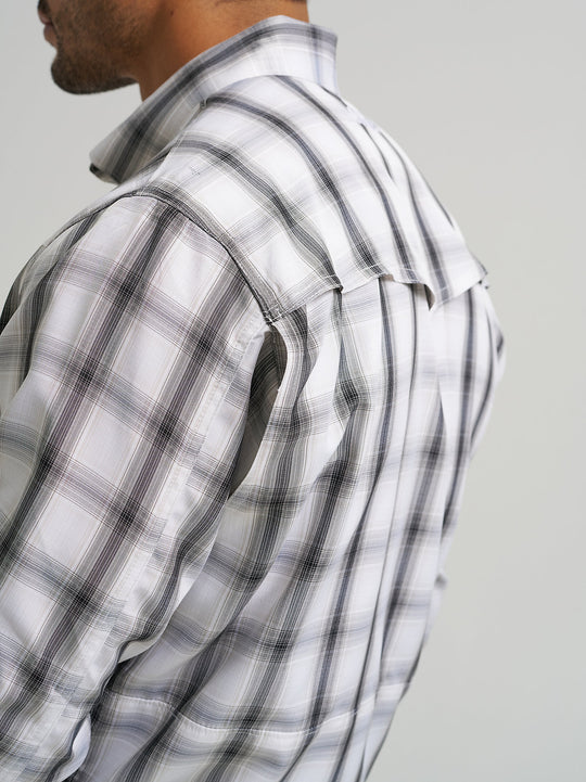 Men's Wrangler Performance Snap Long Sleeve Plaid Shirt - 112368291
