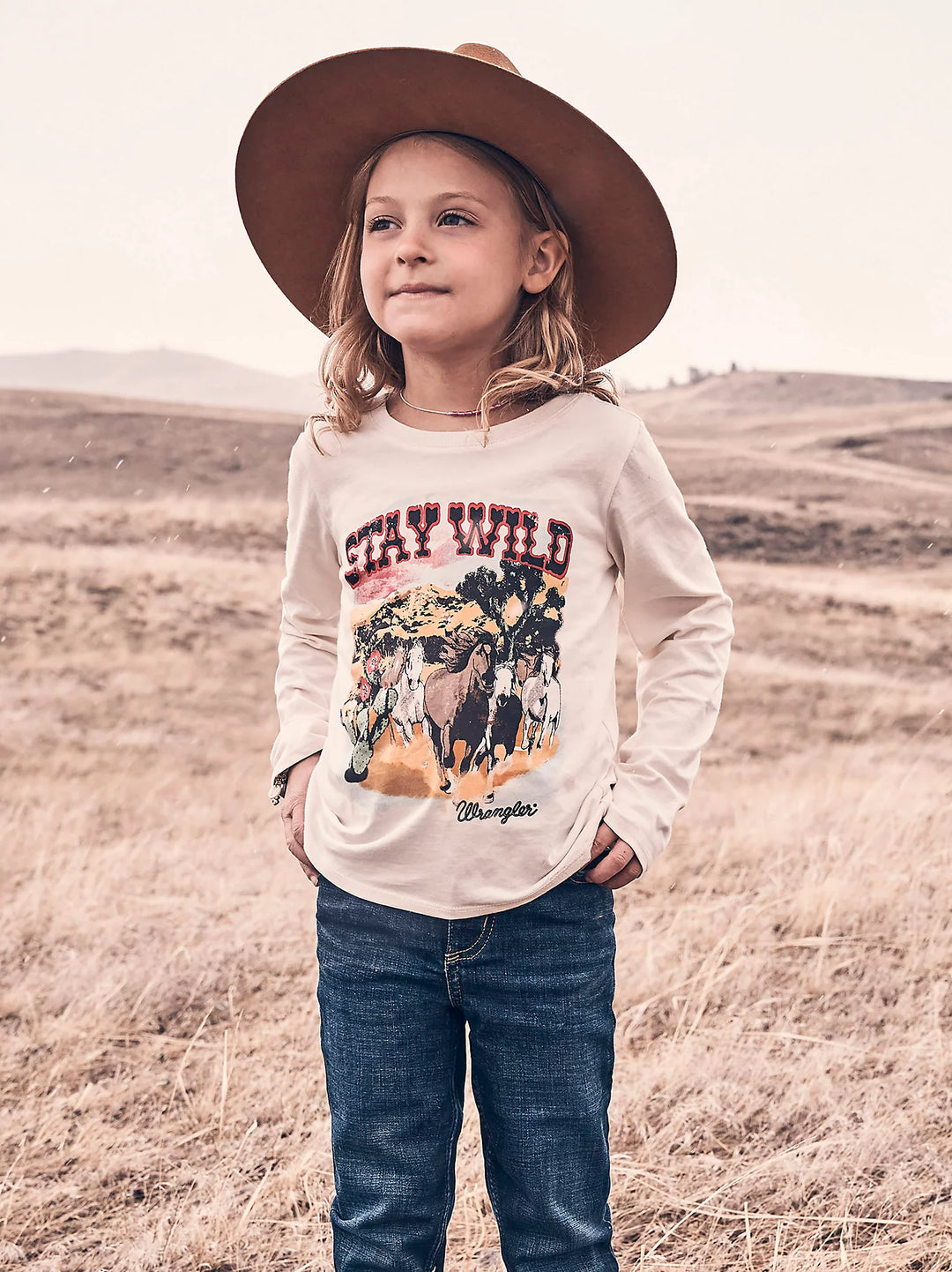 Girl's Wrangler Long Sleeve Western Graphic Tee - 112371903