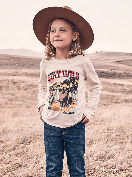 Girl's Wrangler Long Sleeve Western Graphic Tee - 112371903
