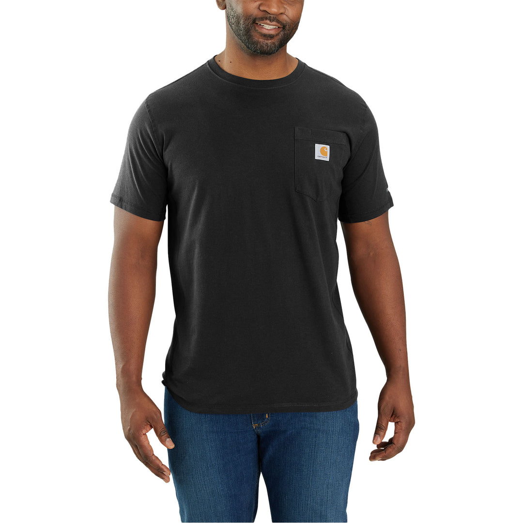 Carhartt Force® Relaxed Fit Short-Sleeve Black Pocket T-Shirt - 106652-N04