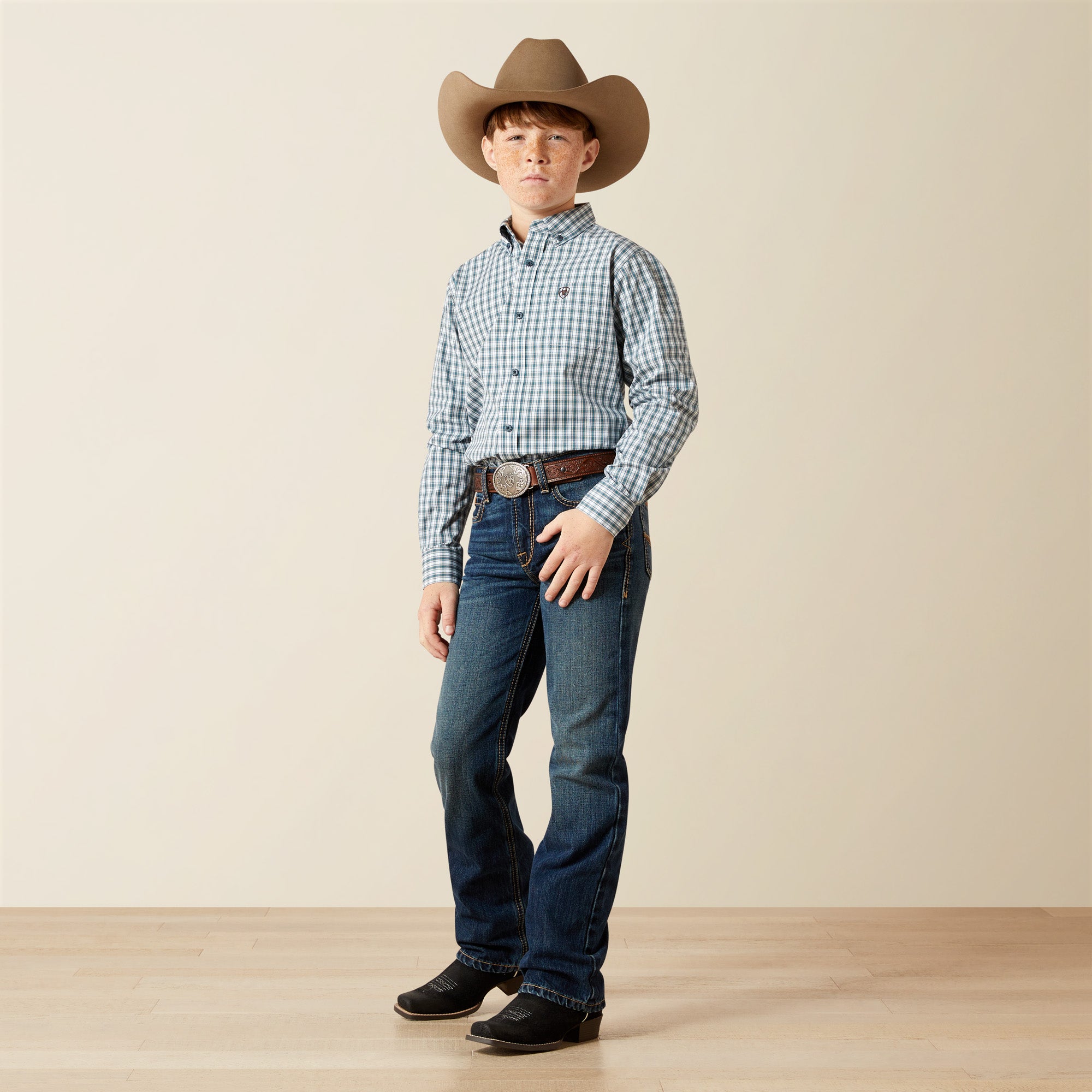 少年たち  ari Boys Ariat Pro Series Townes Classic Fit Shirt - 10065983