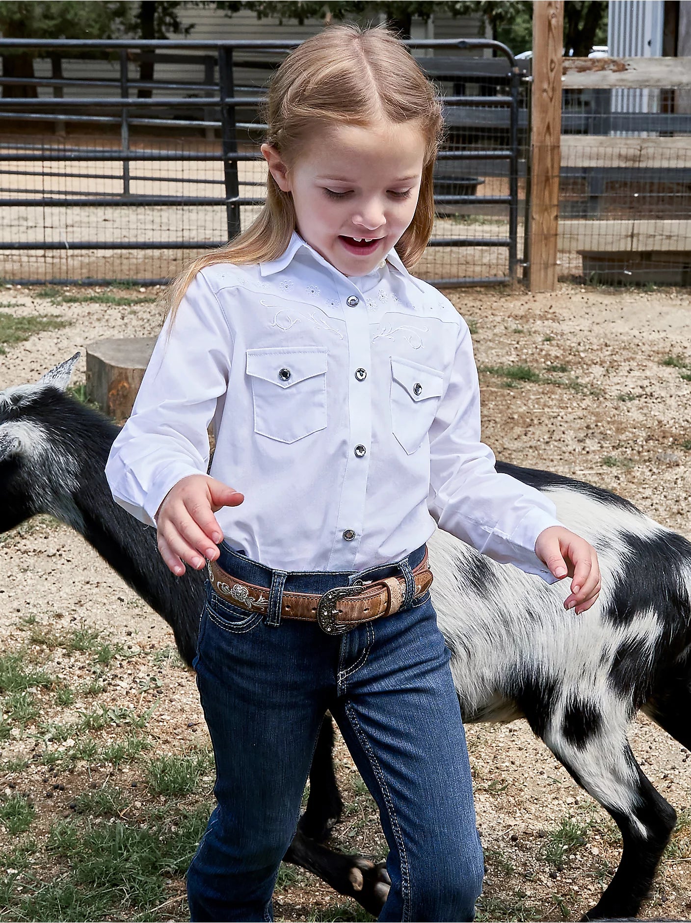 Wrangler Little Girl's Western Snap Long Sleeve Shirt main image 1