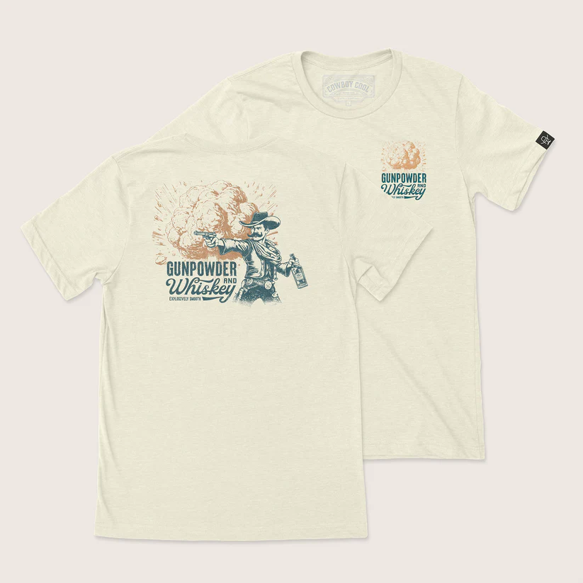 Cowboy Cool Gunpowder & Whiskey T-Shirt - T260