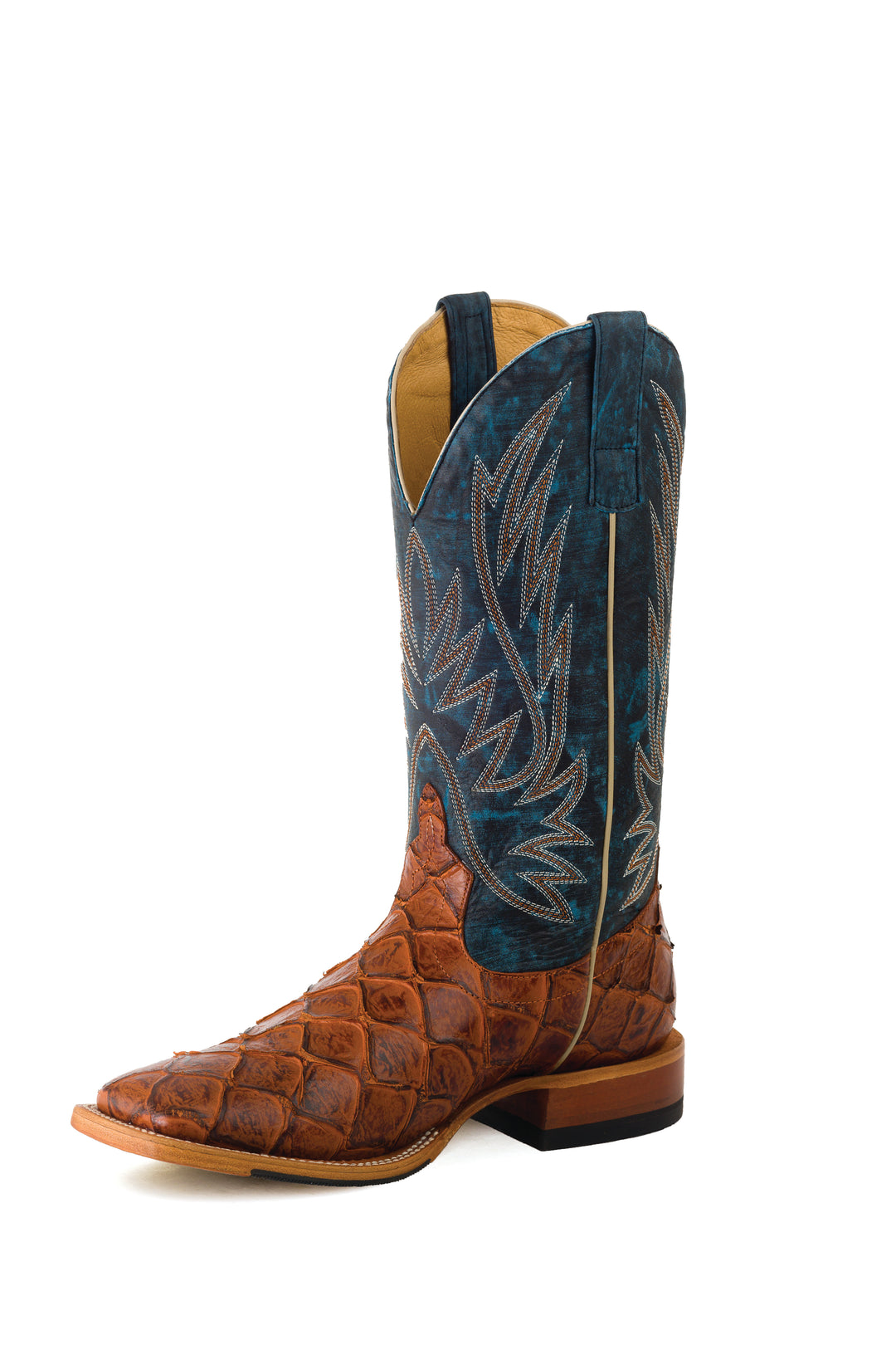 Men's Horse Power HP-1823 Cognac Filet Fo Fish Print