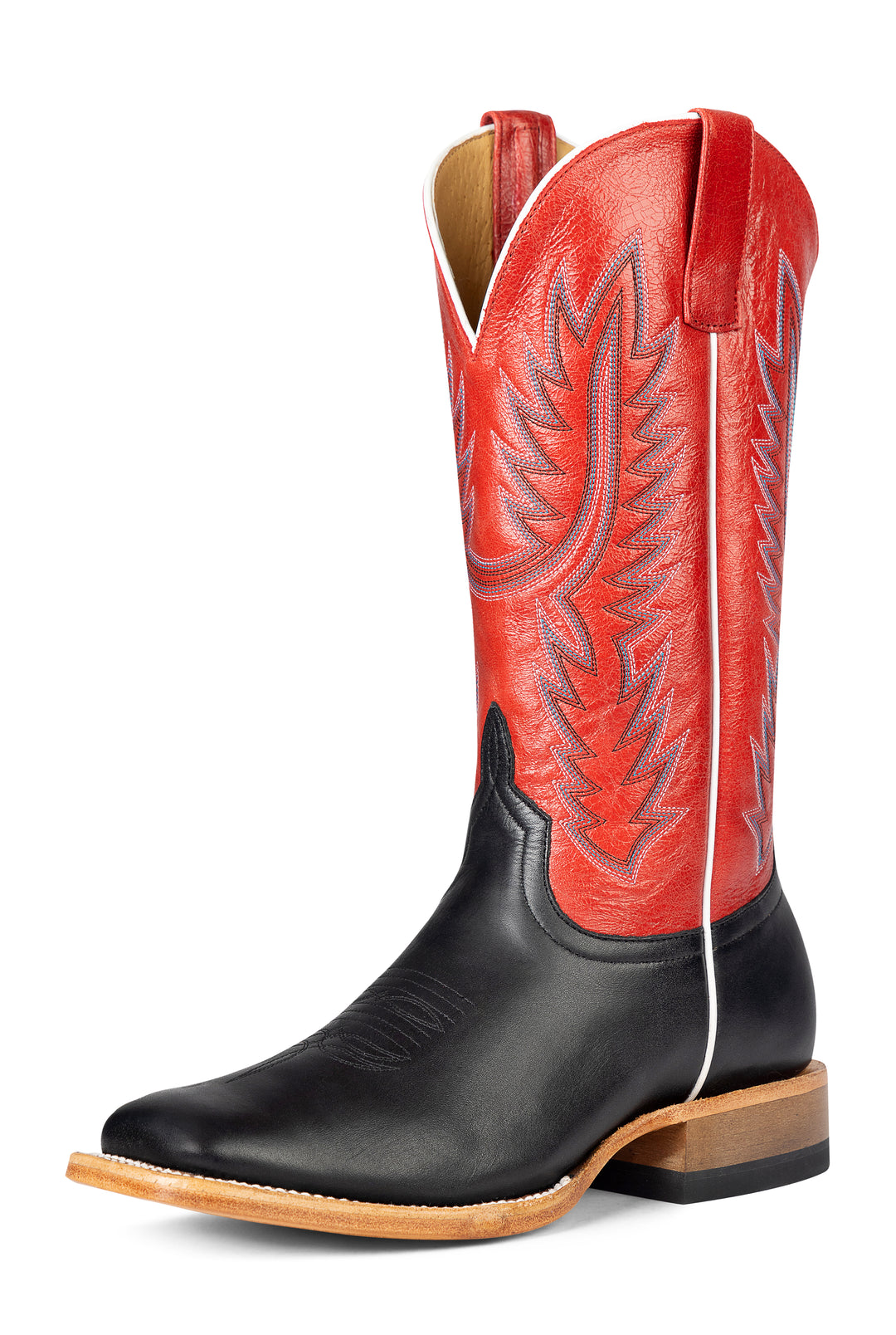 Men's Horse Power Black Full Grain with 13" Red Vitro Tops - HP8080
