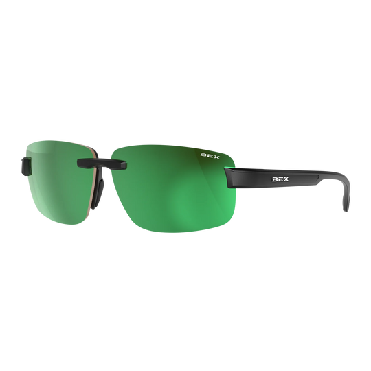 BEX Harris Black/Sienna/Green Angler Pro Sunglasses - S126BSG