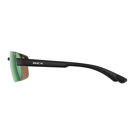 BEX Harris Black/Sienna/Green Angler Pro Sunglasses - S126BSG