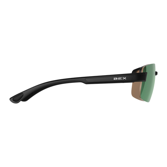 BEX Harris Black/Sienna/Green Angler Pro Sunglasses - S126BSG