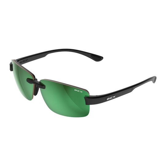 BEX Harris Black/Sienna/Green Angler Pro Sunglasses - S126BSG