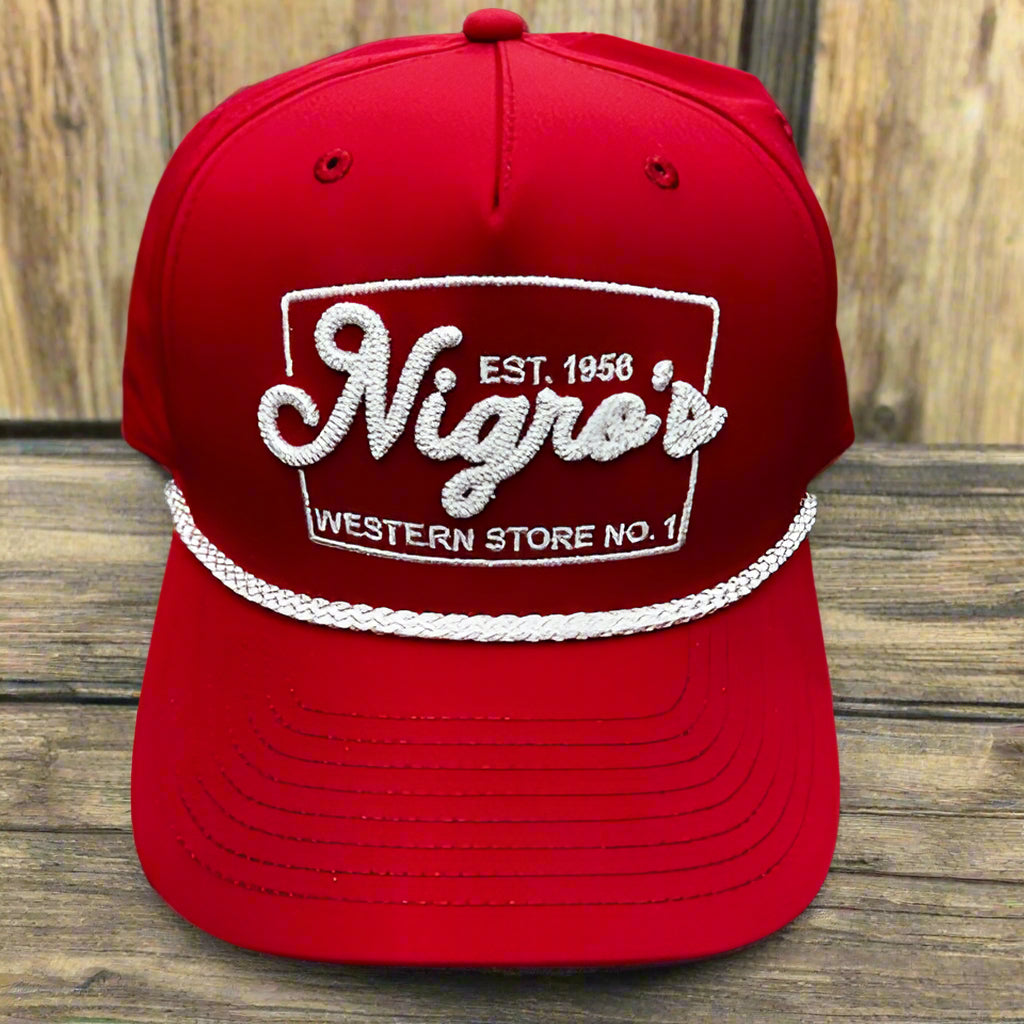 Nigro's Richardson 258 Solid Red White Rope/Embroidery - NBC 20