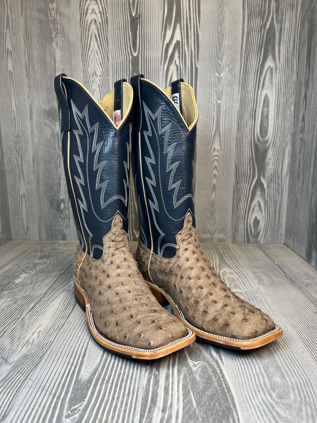 Men's Anderson Bean Mink WW Full Quill Ostrich with 12" Regal Kidskin Tops - Style 201