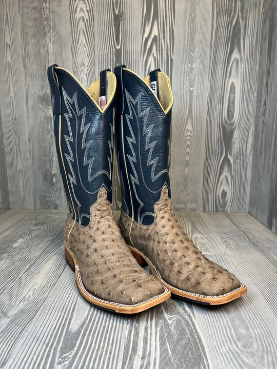 Men's Anderson Bean Mink WW Full Quill Ostrich with 12" Regal Kidskin Tops - Style 201