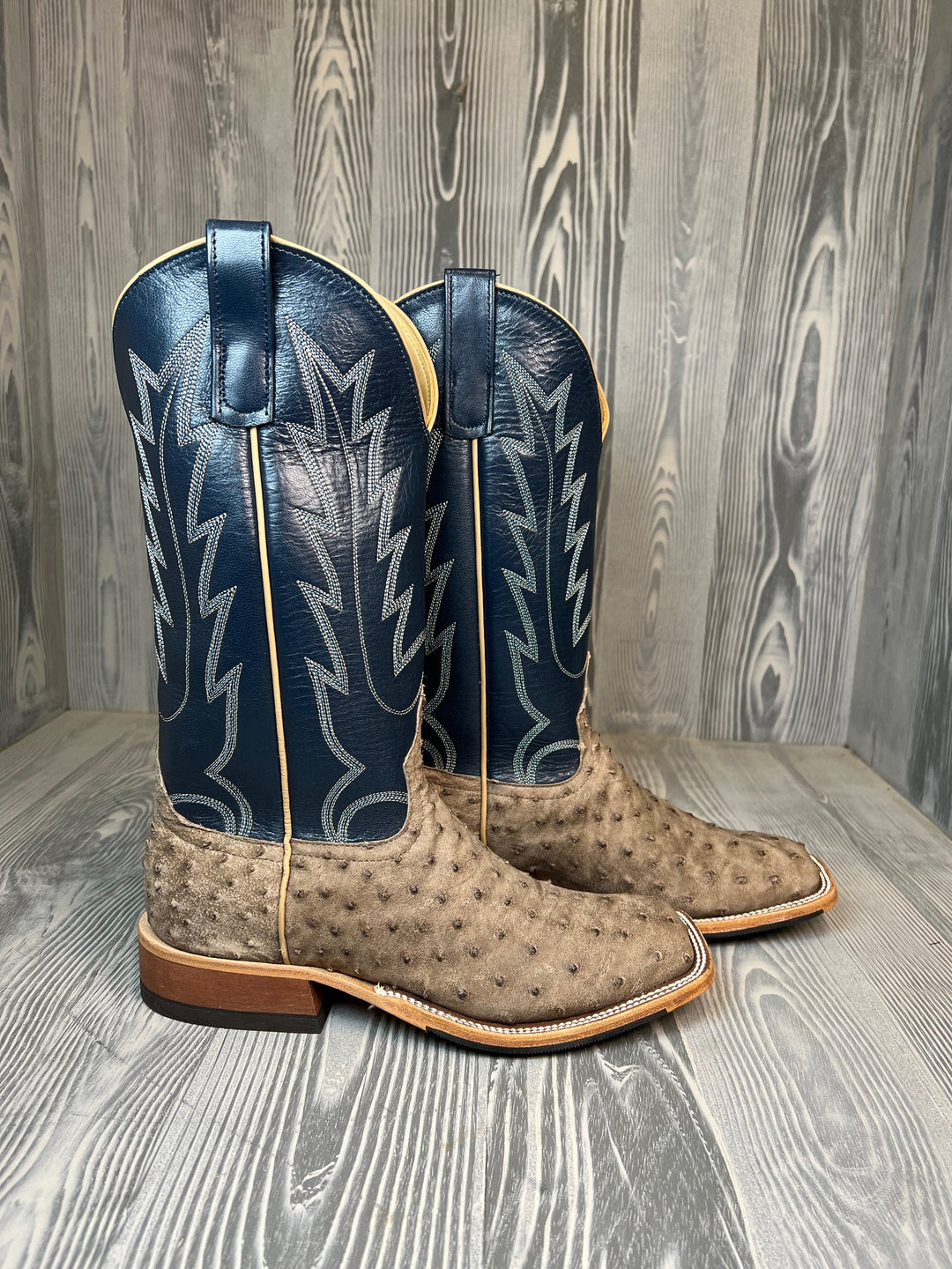 Men's Anderson Bean Mink WW Full Quill Ostrich with 12" Regal Kidskin Tops - Style 201