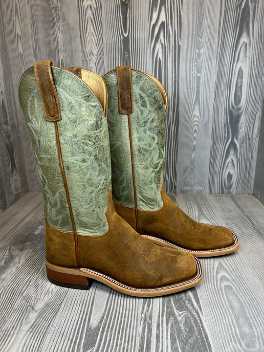 Men's Anderson Bean Camel Waxy Kudu with 13" Mint Mad Dog Tops - Style 205