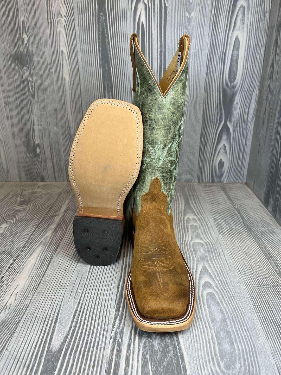 Men's Anderson Bean Camel Waxy Kudu with 13" Mint Mad Dog Tops - Style 205