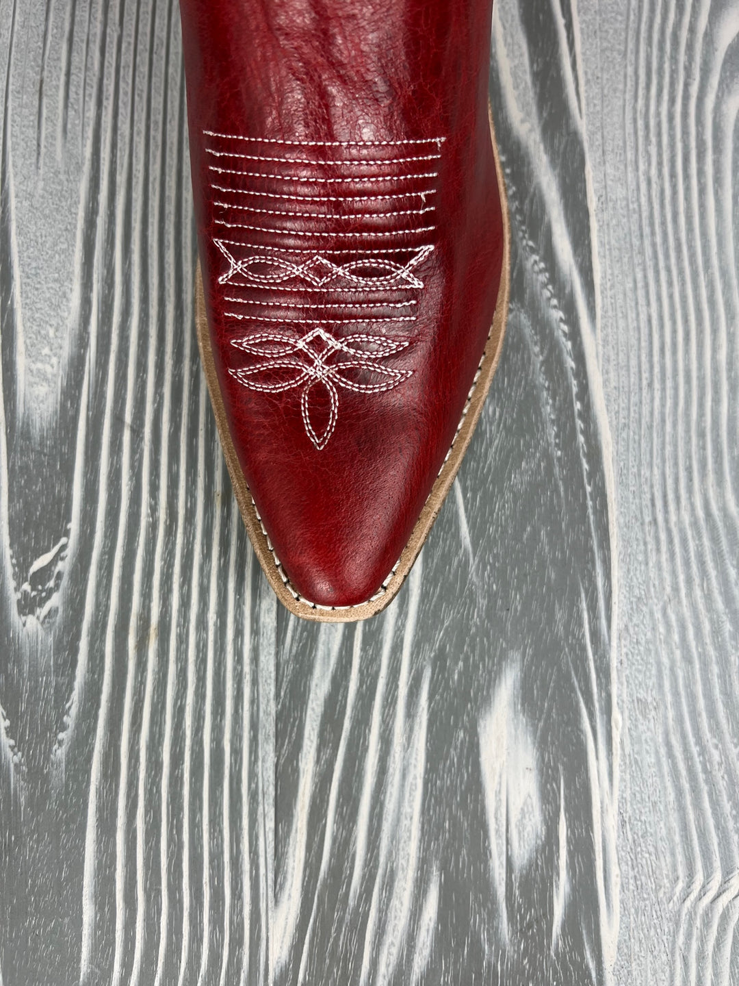 Bottes western Old West hautes rouges à bout pointu pour femmes - TS1551