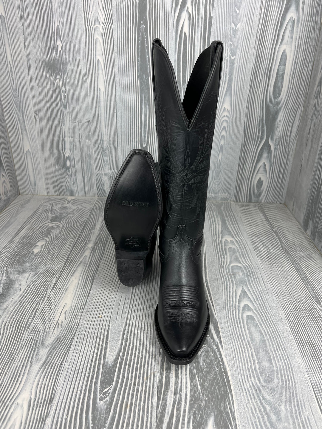 Stivale Western Old West Alto Nero con Punta Snip da Donna - TS1548