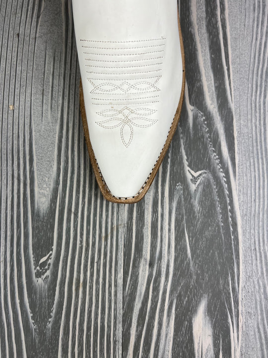 Women's Old West Tall All White Snip Toe Western Boot - TS1552