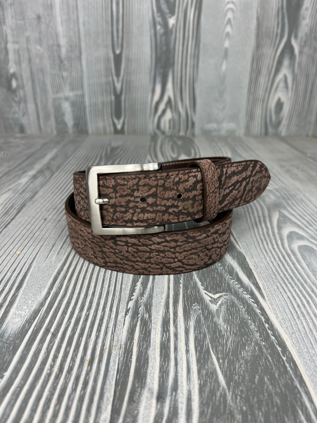 Chacon Chocolate Sanded Shark Skin 1 1/2" Belt