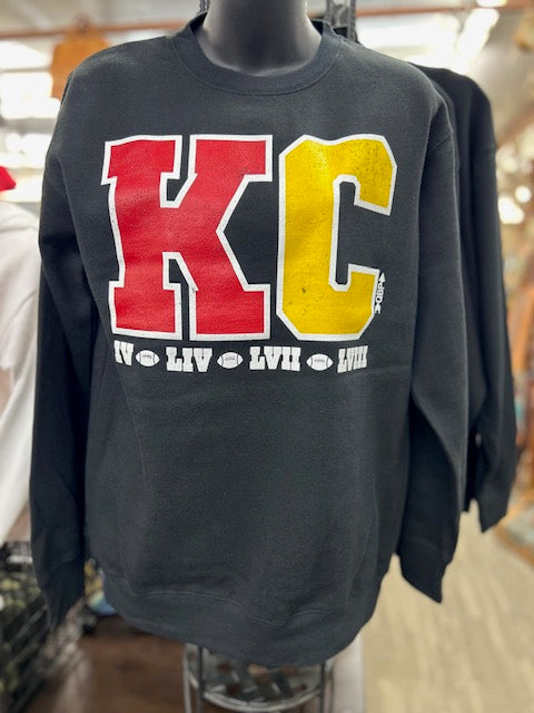 Ladies Texas True Threads KC Block Superbowl Wins Crewneck Sweatshirt by Randi Mahomes