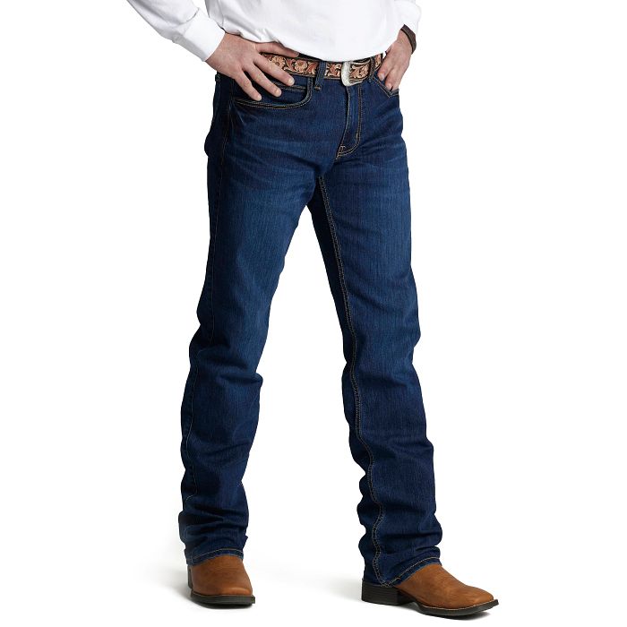 Men's Justin 1879 J9 Relaxed Bootcut Dark Wash Jeans - JT