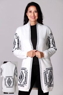 Ladies Venario Jaime Long Cardigan - Off White