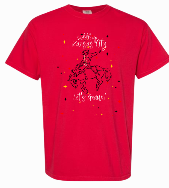 Picks Impressions Saddle Up KC Lets Geaux T-Shirt - FINAL SALE