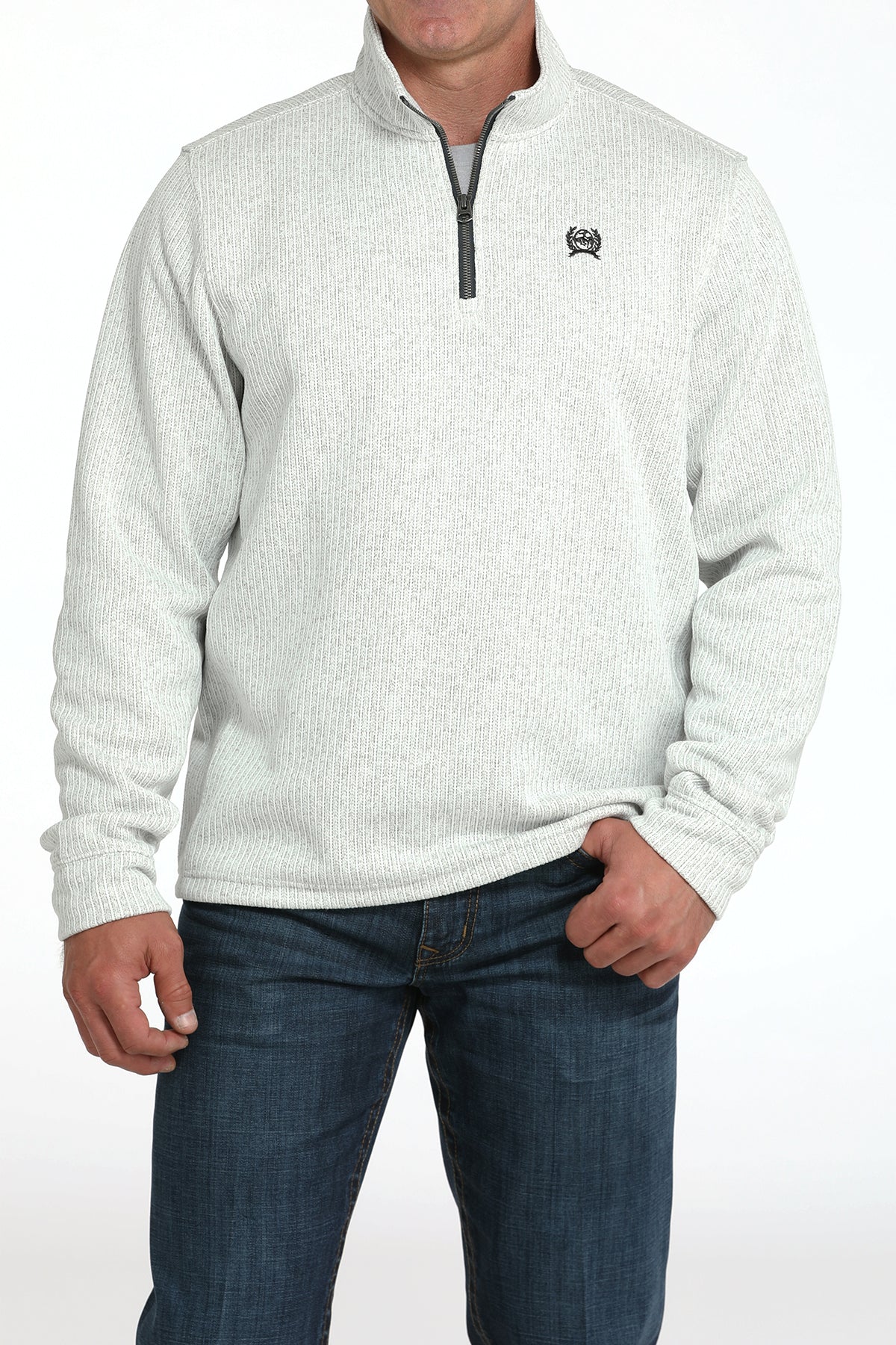 Men's Cinch 1/4 Zip Gray Pullover - MWK1080018 – Nigro's Western