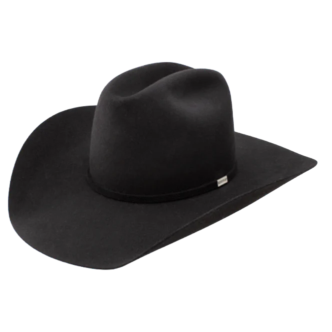 Resistol Five Star 5X Black Felt Western Cowboy Hat loop