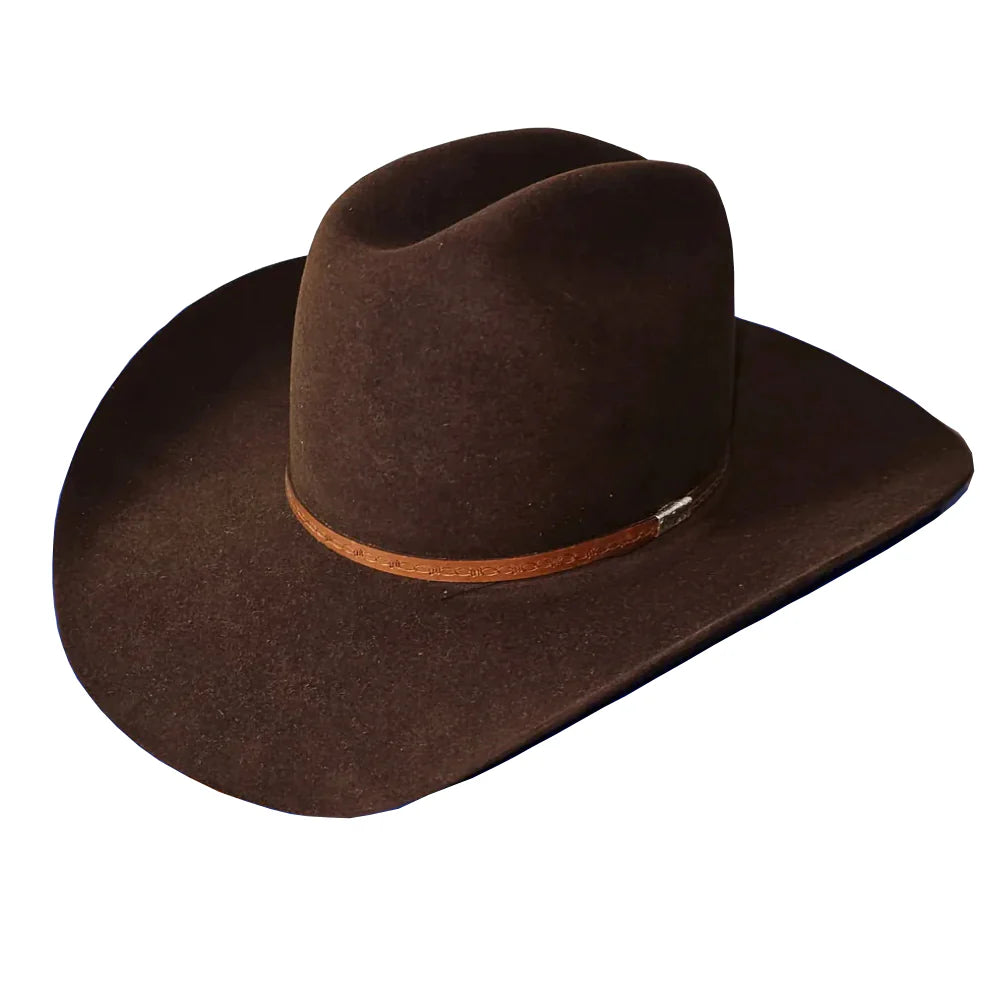 Resistol George Strait Cedar Trial Chocolate 6X 4 1/4" Brim Cowboy Hat