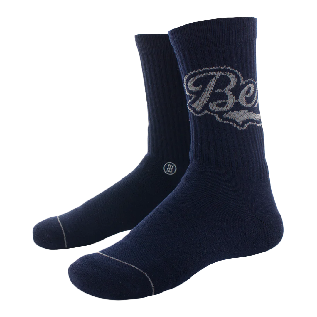 BEX Slugger Navy Crew Socks Size Large - AP0121MNL