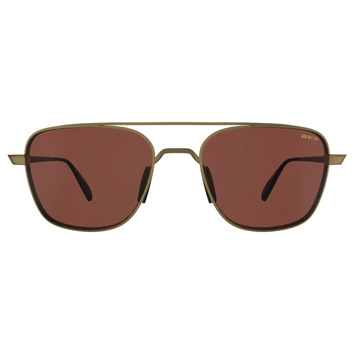 BEX Mach Matte Gold/Brown Sunglasses - S115MGB