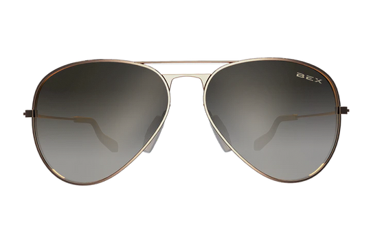 BEX Wesley Rose Gold/Brown Sunglasses - WXBR